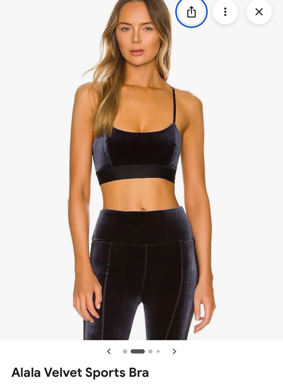 Alala Navy Velvet Sports Bra